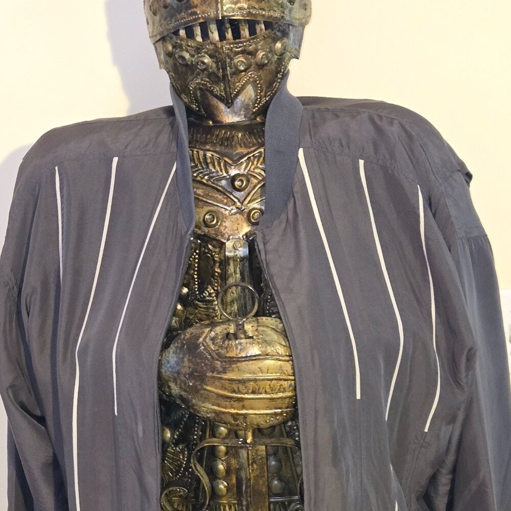 Vintage 1980s Leonardo Ltd. 100% Silk Bomber Jacket (Men’s XL)